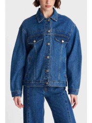 `ale γυναικείο denim μπουφάν με μυτερό γιακά - 8922974 denim blue σκούρο