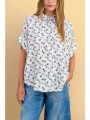 attrativo γυναικείο πουκάμισο με floral print - 9924362 λευκό