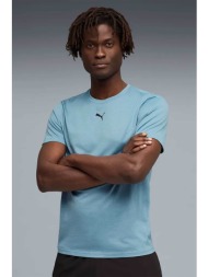 puma ανδρικό t-shirt με λογότυπο `essential heather cat` - 525920 γαλάζιο