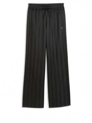 puma γυναικείο παντελόνι φόρμας `league wide leg` - 528488 μαύρο