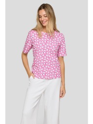 rabe γυναικεία μπλούζα με all-over print - 56-117376 ροζ