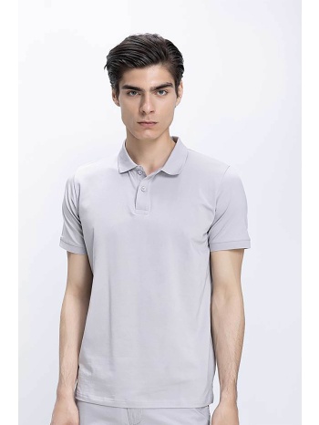 commander ανδρική μπλούζα πόλο μονόχρωμη regular fit 