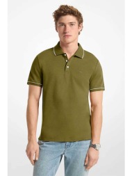 michael kors ανδρική μπλούζα πόλο με contrast trims και κεντημένο monogram regular fit - cr652sx20b 