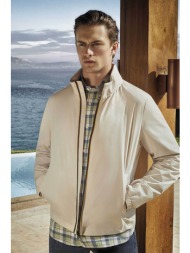 oxford company ανδρικό jacket μονόχρωμο - a410-jz80.02 μπεζ