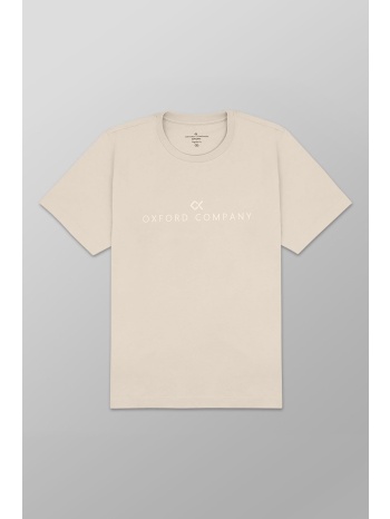 oxford company ανδρικό t-shirt μονόχρωμο με κεντημένο σε προσφορά