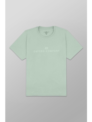 oxford company ανδρικό t-shirt μονόχρωμο με κεντημένο σε προσφορά