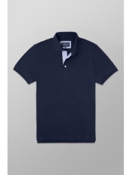 oxford company ανδρική μπλούζα πόλο πικέ μονόχρωμη με κεντημένο λογότυπο regular fit - p515-pz00.17 