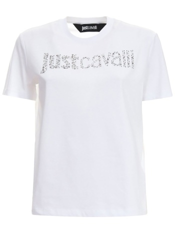 just cavalli γυναικείο t-shirt με στρας - 80pahe21cj110 σε προσφορά