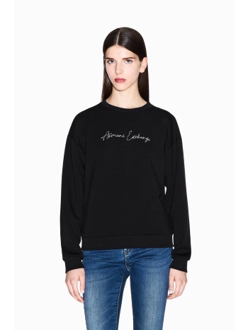 armani exchange γυναικεία μπλούζα φούτερ με logo print σε προσφορά