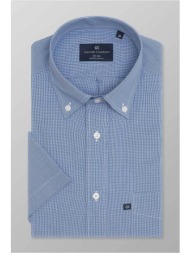 oxford company ανδρικό sport πουκάμισο button down μονόχρωμο regular fit - m134-bz30.01 μπλε