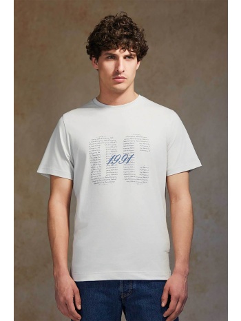 oxford company ανδρικό t-shirt μονόχρωμο με λογότυπο και σε προσφορά