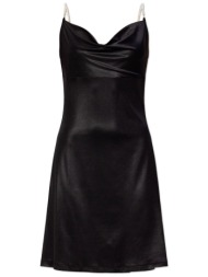 versace jeans couture γυναικείο mini φόρεμα σατέν - 80hao936j0064 μαύρο