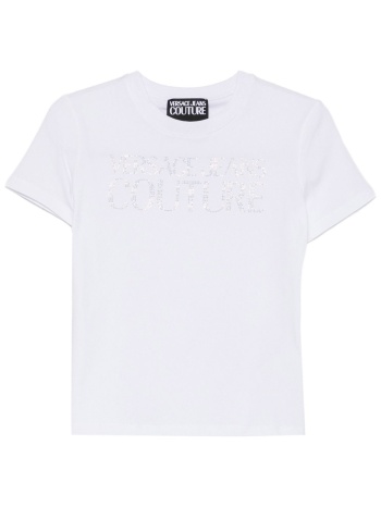 versace jeans couture γυναικείο t-shirt με logo print και σε προσφορά