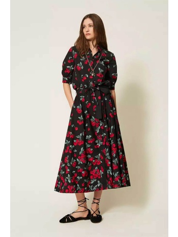 twinset γυναικεία maxi φούστα από ποπλίνα με all-over print σε προσφορά