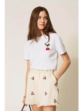 twinset γυναικείο t-shirt με καρφίτσα - 261tt2271 λευκό σε προσφορά