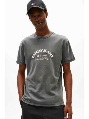 tommy jeans ανδρικό t-shirt με logo print regular fit σε προσφορά