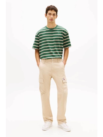 tommy jeans ανδρικό cargo παντελόνι με logo patch straight σε προσφορά