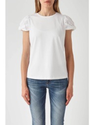 twinset γυναικείο t-shirt με balloon μανίκια - 261tt2060 λευκό