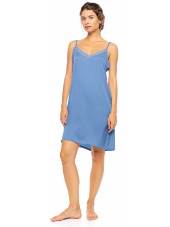 pink label γυναικείο νυχτικό `pure chic` - s1640 σιελ σε προσφορά