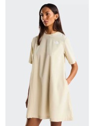 the north face γυναικείο mini φόρεμα standard fit `packable` - nf0a8g0fdom1 μπεζ
