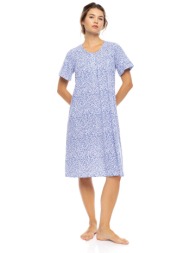 pink label γυναικείο νυχτικό `summer daisy` - s1622 μπλε