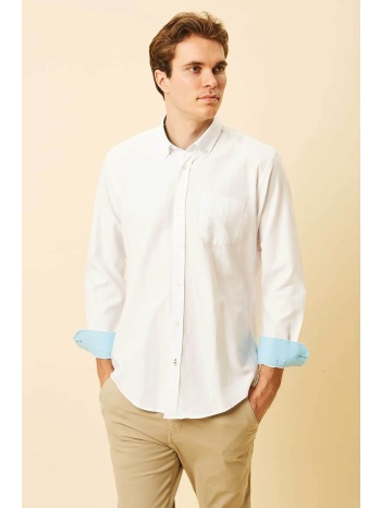 dors ανδρικό πουκάμισο oxford button down με τσέπη και σε προσφορά