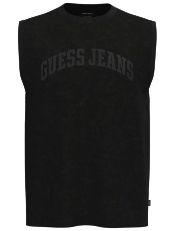 guess ανδρική αμάνικη μπλούζα με logo print regular fit  σε προσφορά