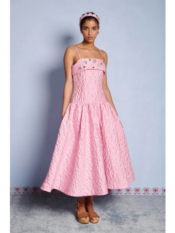 sister jane γυναικείο αμάνικο φόρεμα maxi jacquard `dream` σε προσφορά