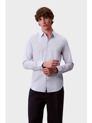 calvin klein ανδρικό πουκάμισο ριγέ slim fit - lv04le120g σε προσφορά