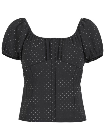 guess γυναικεία μπλούζα με πουά σχέδιο - w6ghc6wo951 μαύρο σε προσφορά