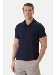calvin klein ανδρική μπλούζα πόλο με κεντημένο monogram slim fit - lv04lf200g μπλε σκούρο