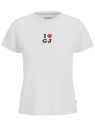 guess γυναικείο t-shirt με print regular fit - w6gi45k8hm0 λευκό