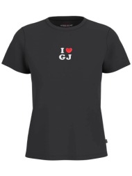 guess γυναικείο t-shirt με print regular fit - w6gi45k8hm0 μαύρο