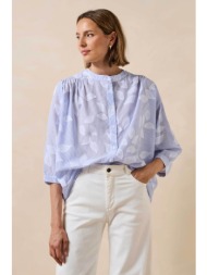 la fée maraboutée γυναικείo πουκάμισο με floral print - fl-ch-douwina-j γαλάζιο