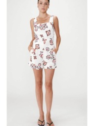 grace & mila γυναικείο σορτς με floral print `webber` - webber εκρού