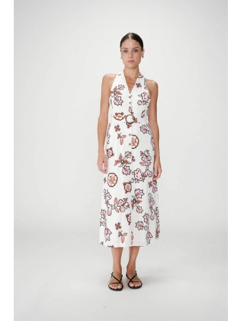 grace & mila γυναικείο midi φόρεμα σεμιζιέ με floral print σε προσφορά