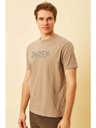 dors ανδρικό t-shirt με graphic logo regular fit - 1140026.c04 μπεζ