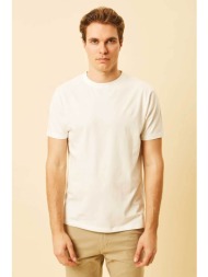 dors ανδρικό t-shirt με κεντημένο λογότυπο regular fit - 1140020.c01 λευκό