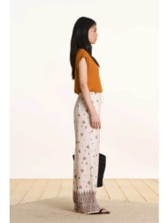 la fée maraboutée γυναικείο παντελόνι με all-over print wide fit - fl-pa-pacoa-o εκρού
