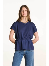 la fée maraboutée γυναικεία μπλούζα μονόχρωμη loose fit - fl-ts-finesse-m μπλε