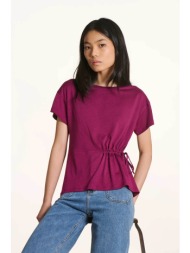 la fée maraboutée γυναικεία μπλούζα μονόχρωμη loose fit - fl-ts-flux-l βυσσινί