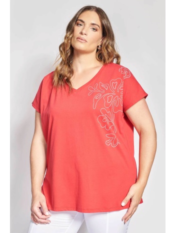 parabita γυναικείο t-shirt με print - 012610100648 κόκκινο σε προσφορά