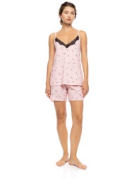 pink label γυναικείο babydoll `little heart pink` - s1579 ροζ
