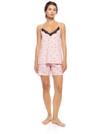 pink label γυναικείο babydoll `little heart pink` - s1579 σε προσφορά