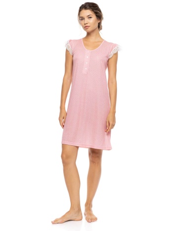 pink label γυναικείο νυχτικό `summer geo` - s1592 ροζ σε προσφορά