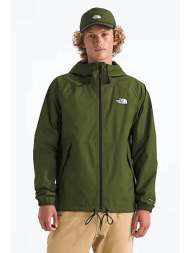 the north face ανδρικό αδιάβροχο jacket με κουκούλα regular fit `antora` - nf0a7qf3bri1 λαδί