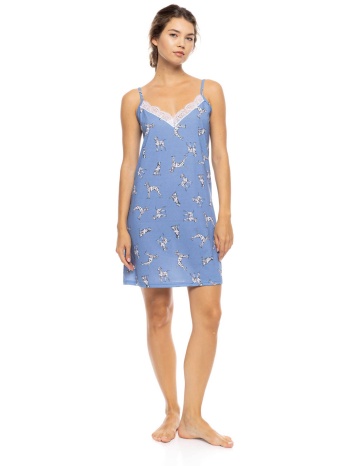 pink label γυναικείο νυχτικό `dalmatian denim` - s1563 μπλε σε προσφορά