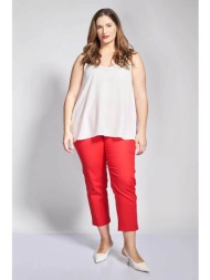 parabita γυναικείο παντελόνι chino straight fit - 012610209706 κόκκινο