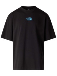the north face ανδρικό t-shirt oversized fit `liquid logo` - nf0a8g9ujk31 μαύρο