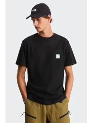 the north face ανδρικό t-shirt relaxed fit `mountain logo graphic` - nf0a8guujk31 μαύρο